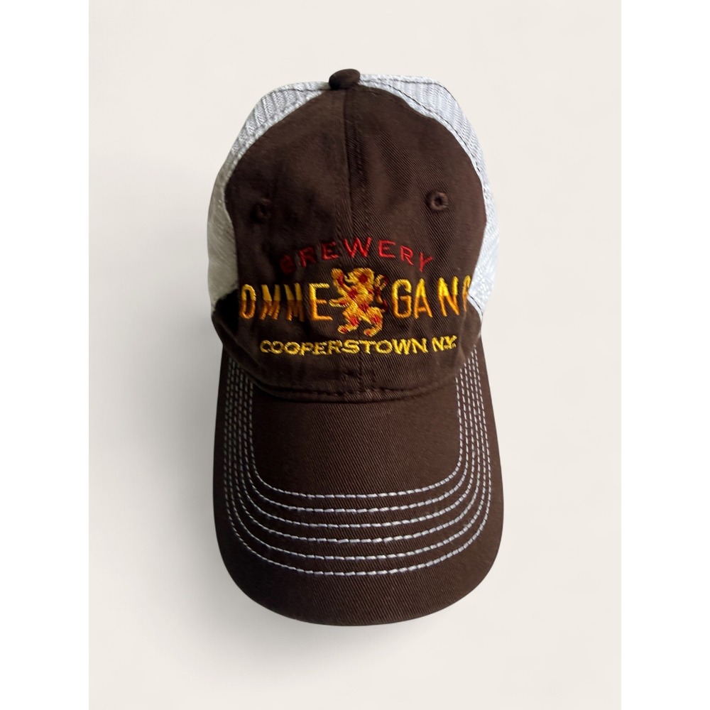 Cooperstown NY Brewery Ommegang Brown White Mesh Trucker Hat Adjustable